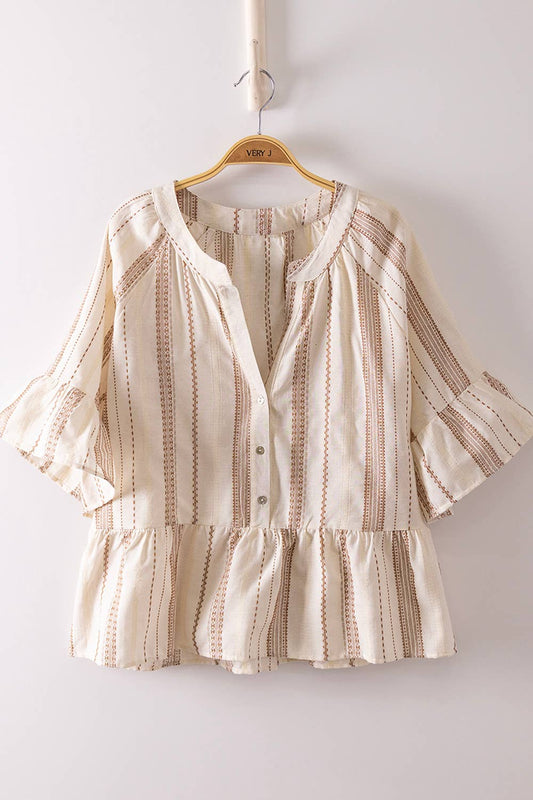 Halley Linear Peplum Blouse
