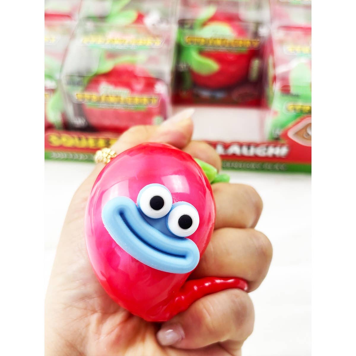 Squishy Strawberry Face Toy