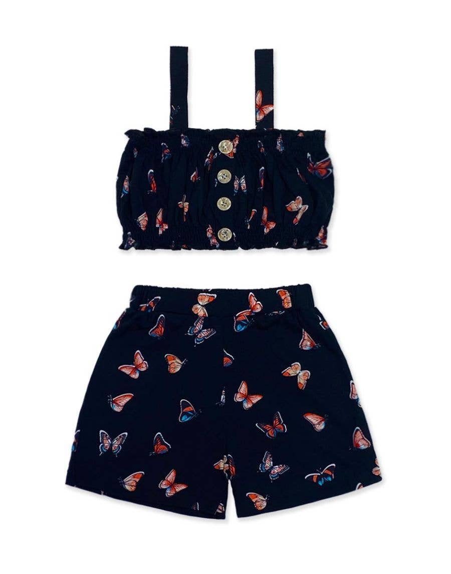 Girls Butterfly Short Set
