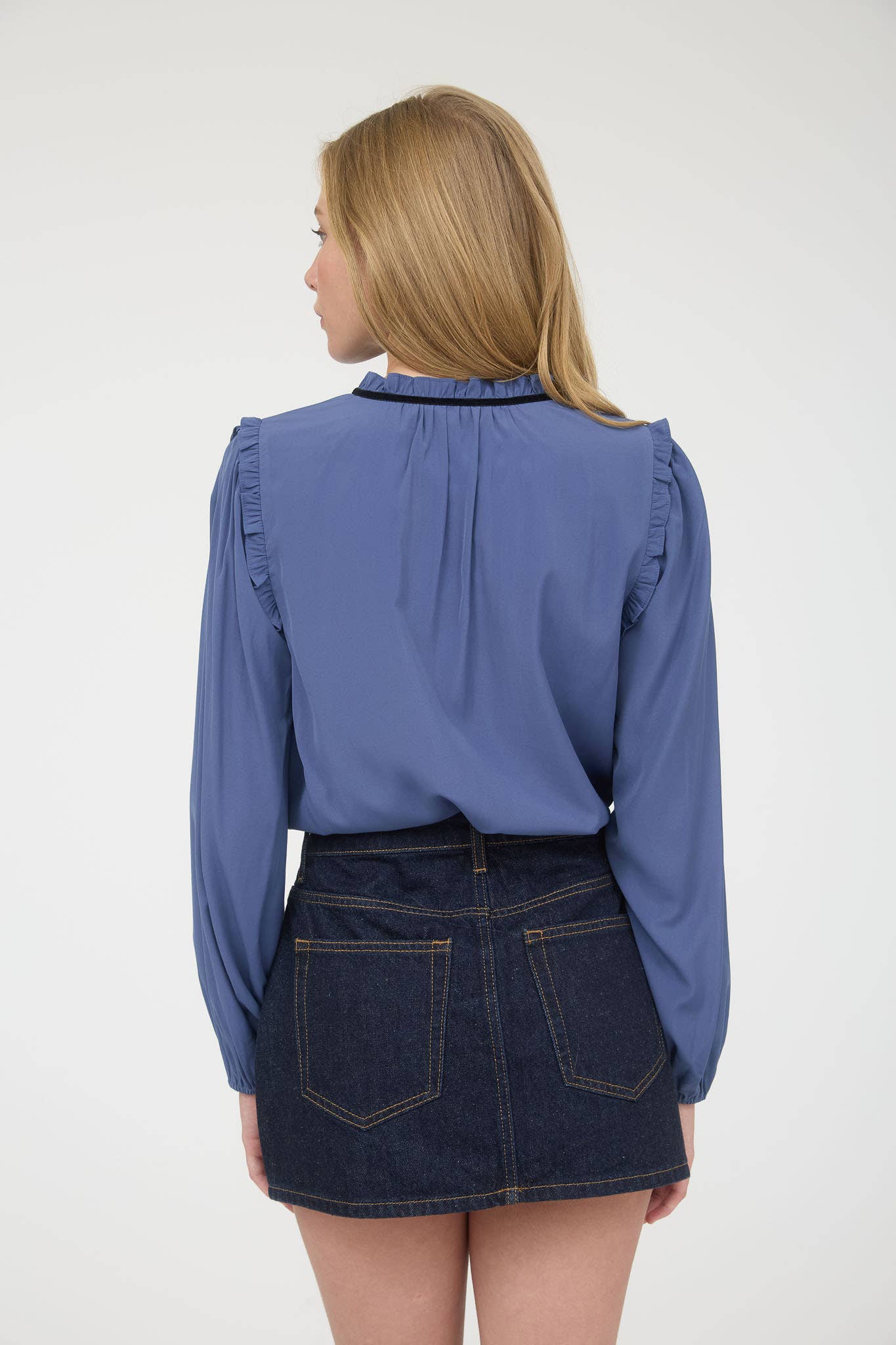 Hannah Silky Tie Longsleeve Blouse