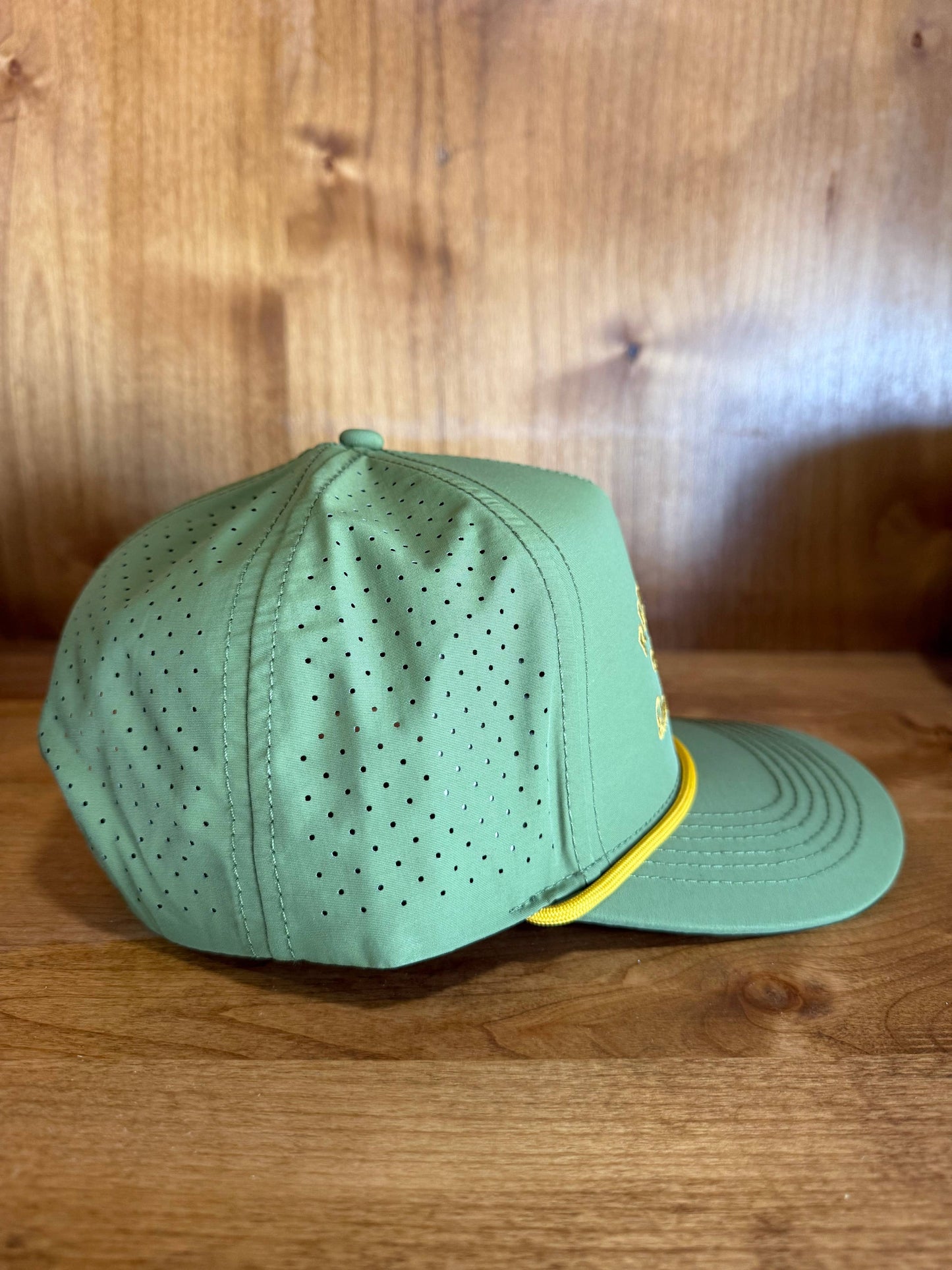 Mens Reel Rodeo Embroidered Green Rope Hat
