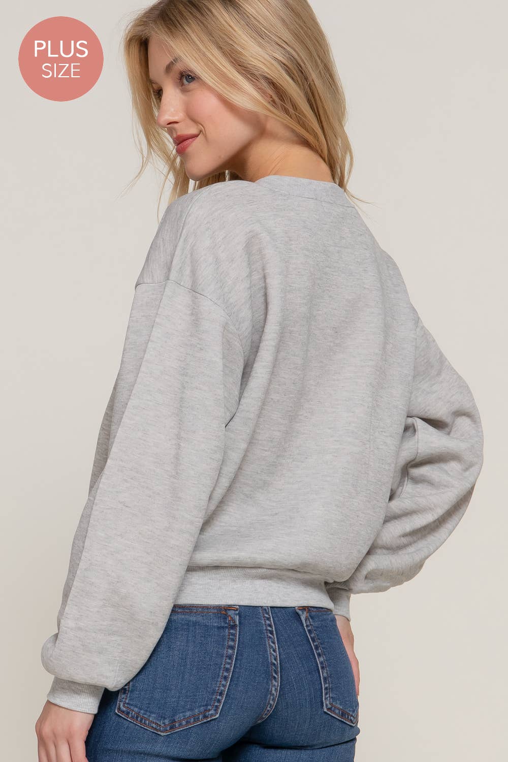Sequin Bow Sweatshirt (XL-2XL)