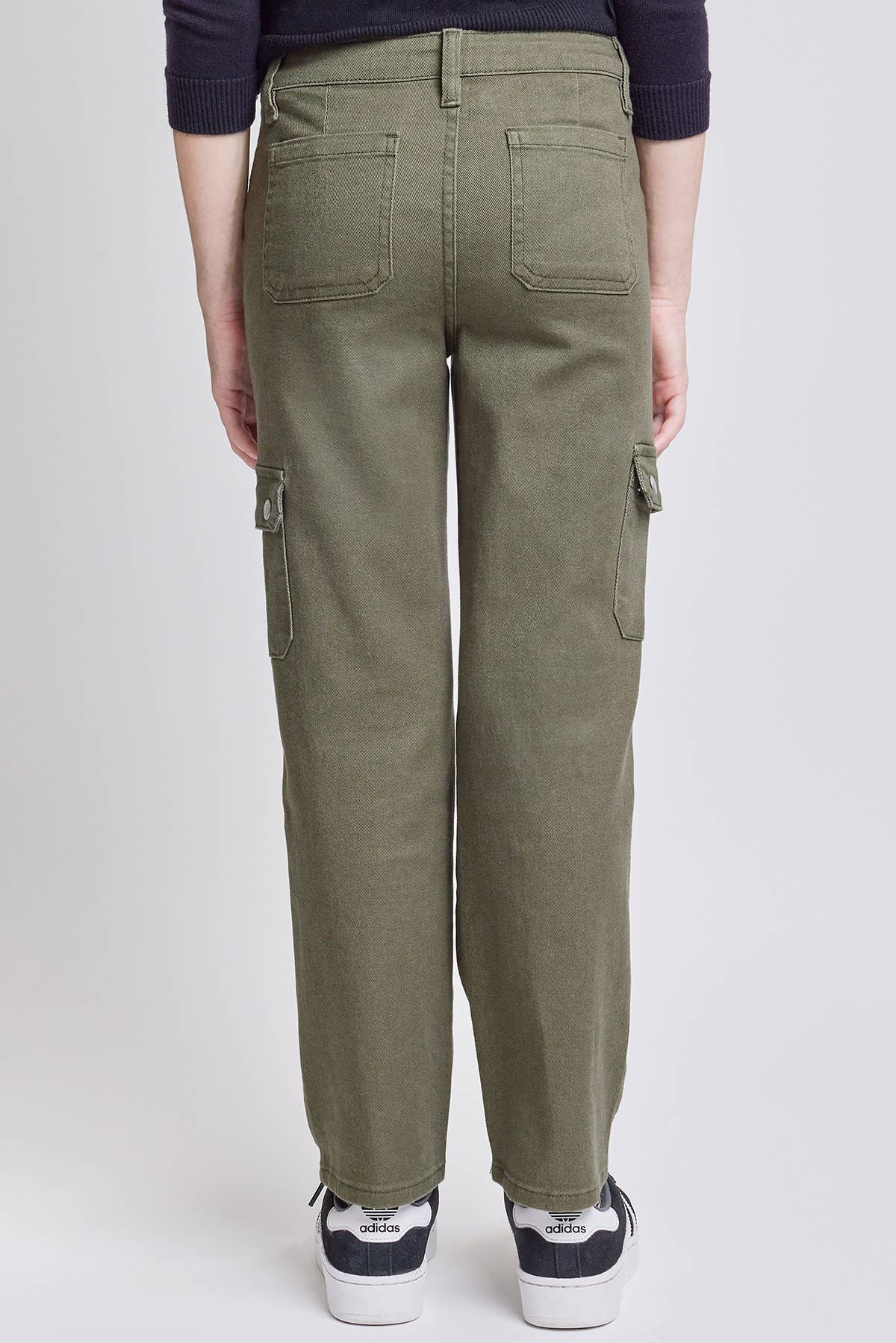 Girls YMI Selena Olive Cargo Straight Jeans
