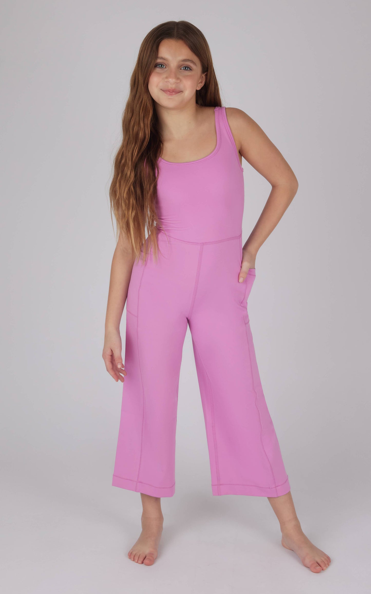 Girls Athletic Wide Leg Jumpsuit