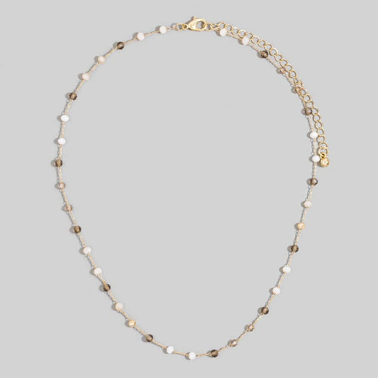 Joselyn Glass Bead Chain Choker Necklace