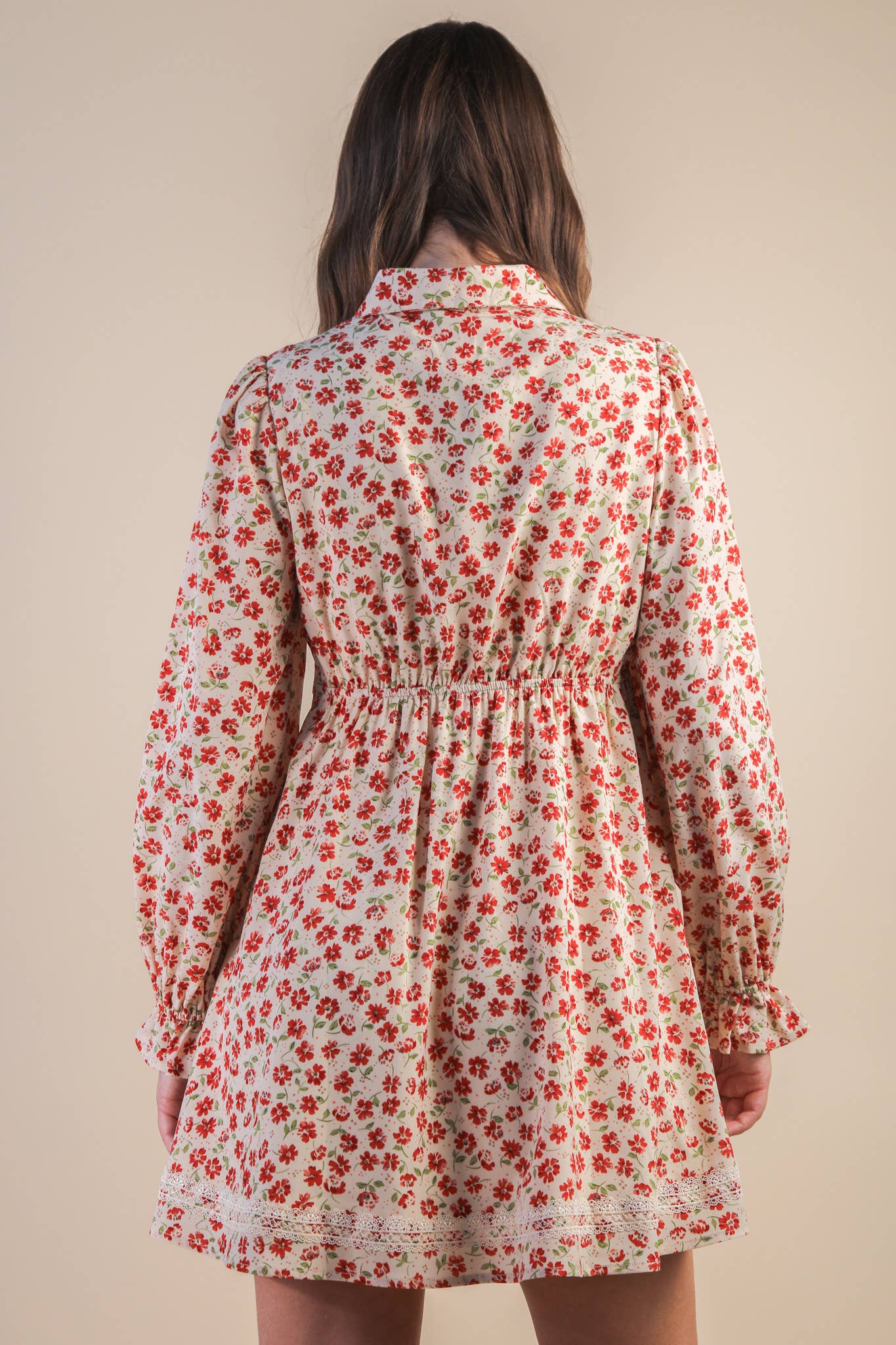 Dolores Red Floral Dress