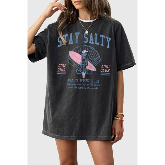 Stay Salty Cowgirl Mineral Tee