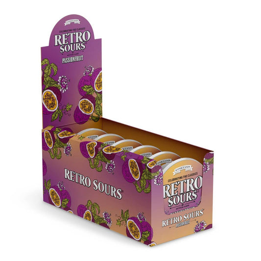 Retro Sours Passion Fruit Candy Tin