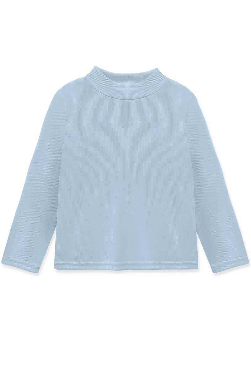 Girls Mock Neck Long Sleeve Top