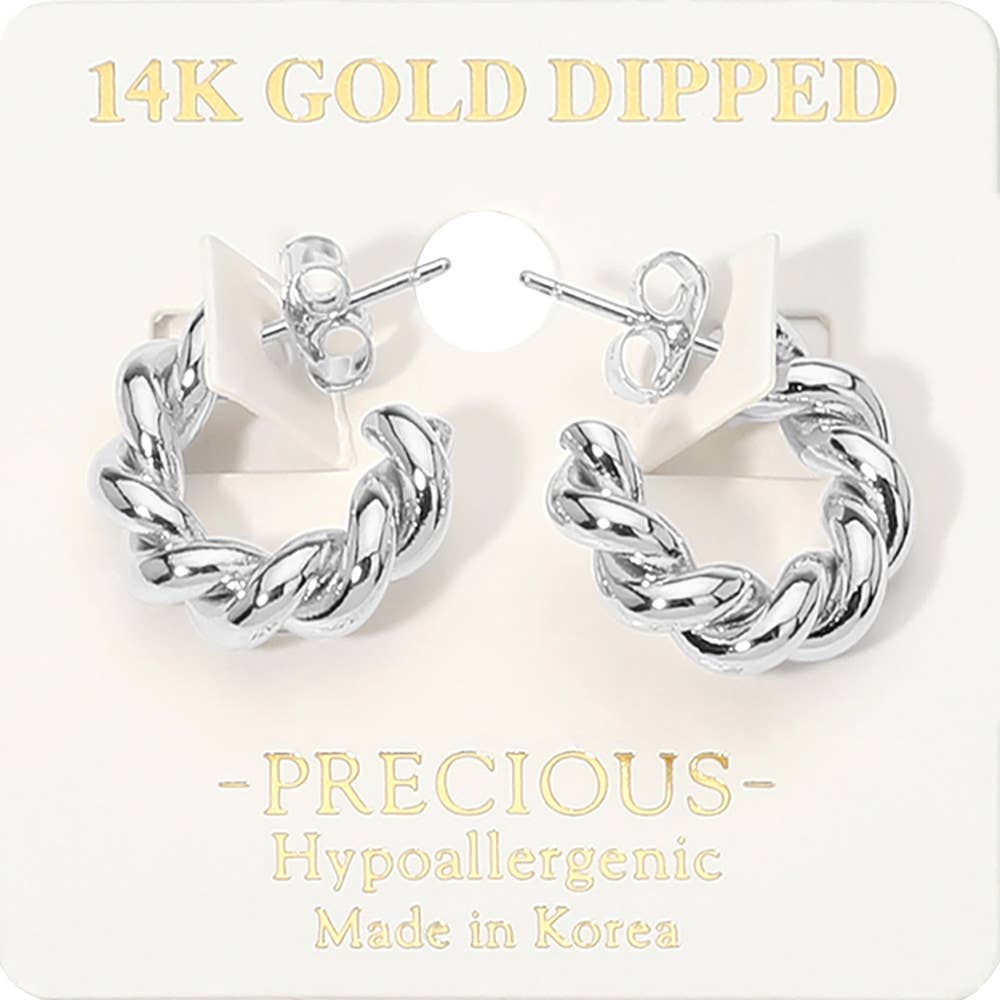 Rosalind 14K Gold Dipped Hypoallergenic Hoops