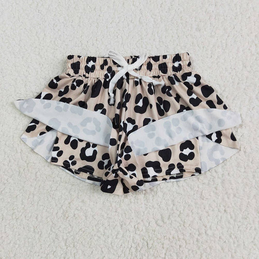 Girls Butterfly Printed Classic Leopard Shorts