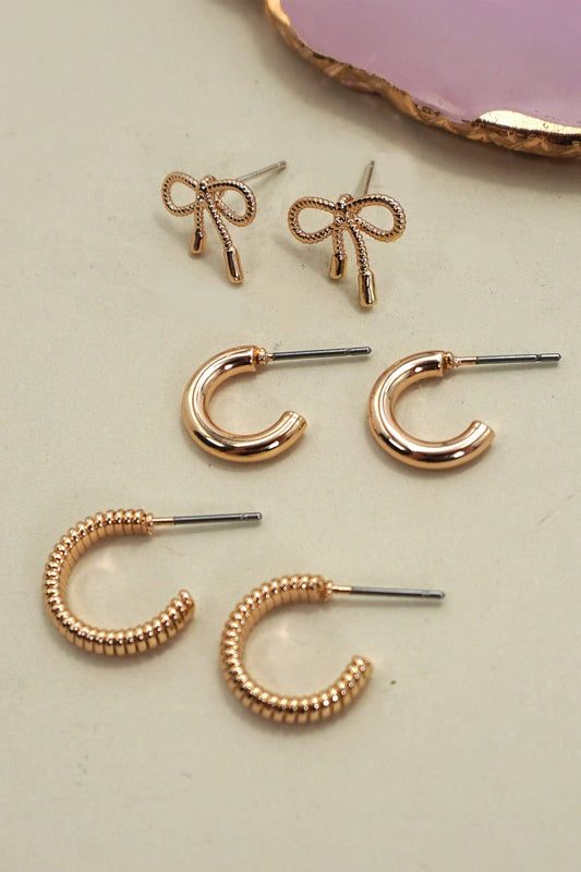 Constanct Bow Set of Earrings