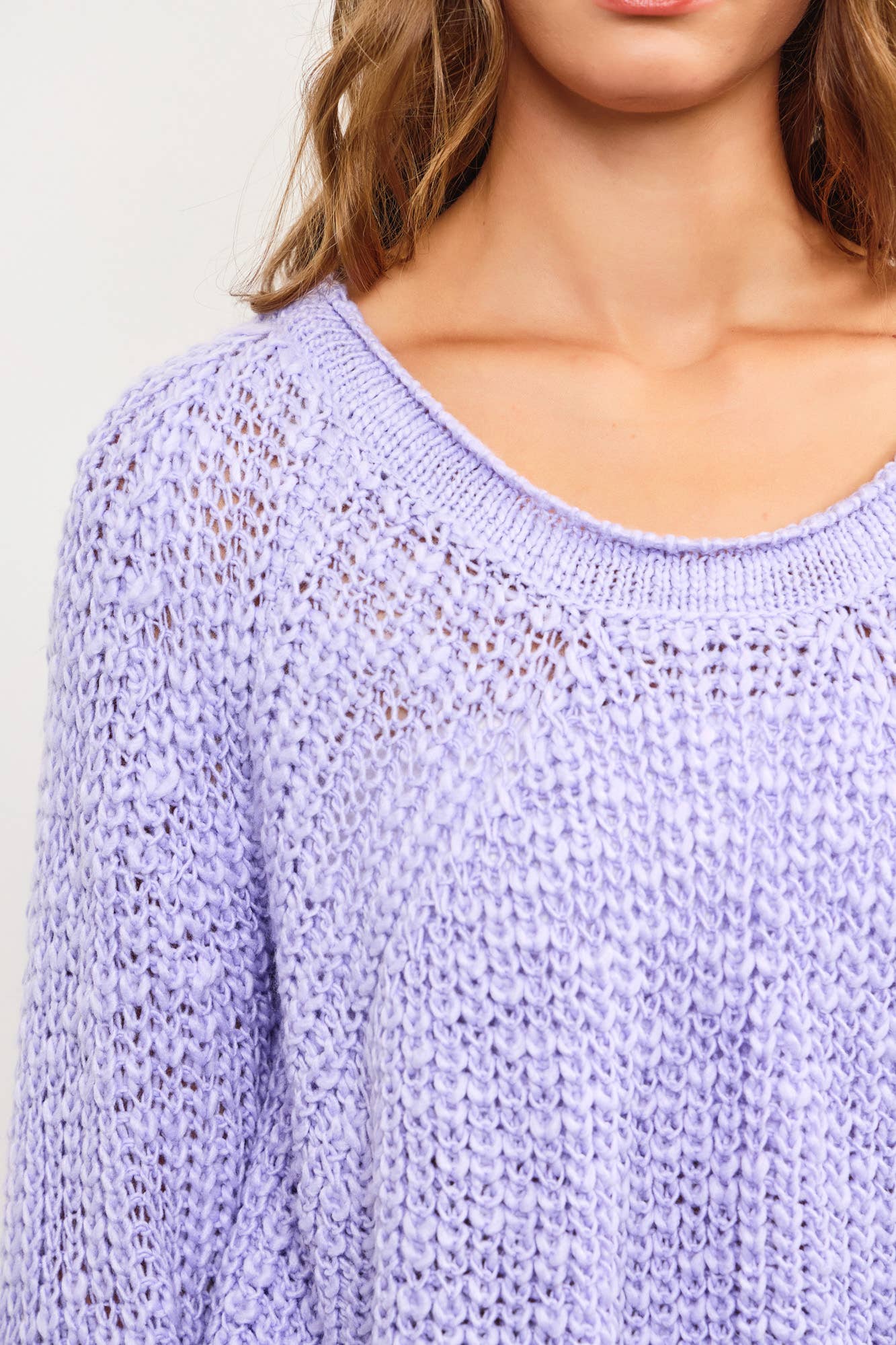 Nova Chunky Raglan Lavendar Sweater