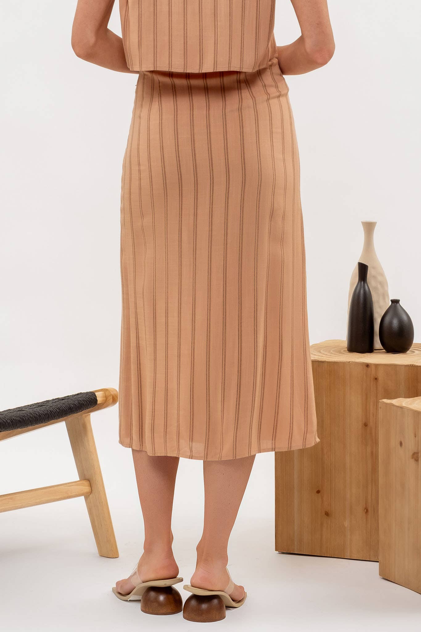 Chesca Striped Skirt Set