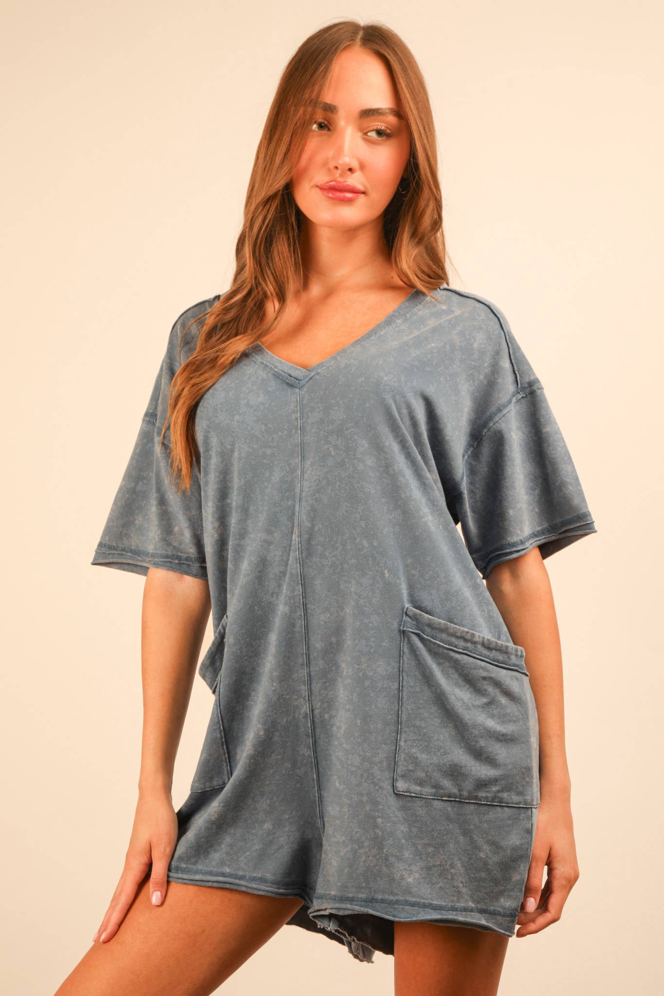 Portland Mineral V-Neck Romper