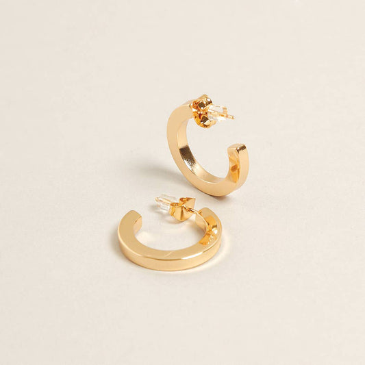 Miriam Block Hoop Earrings