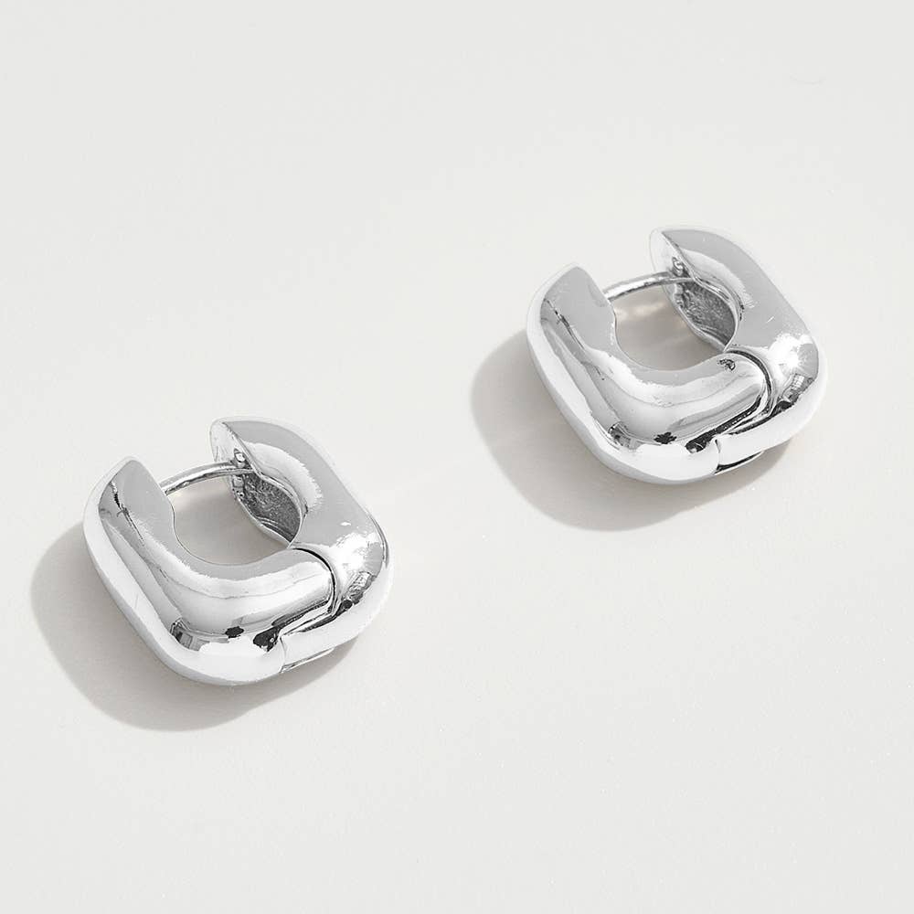 Virginia Square Huggie Hoop Earrings