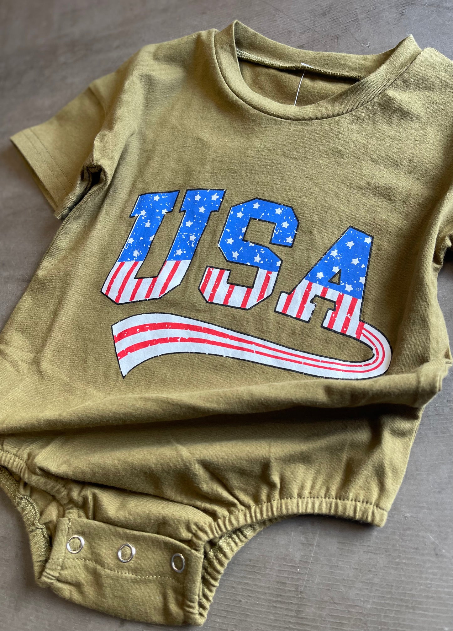 Baby Boy USA Tshirt Romper