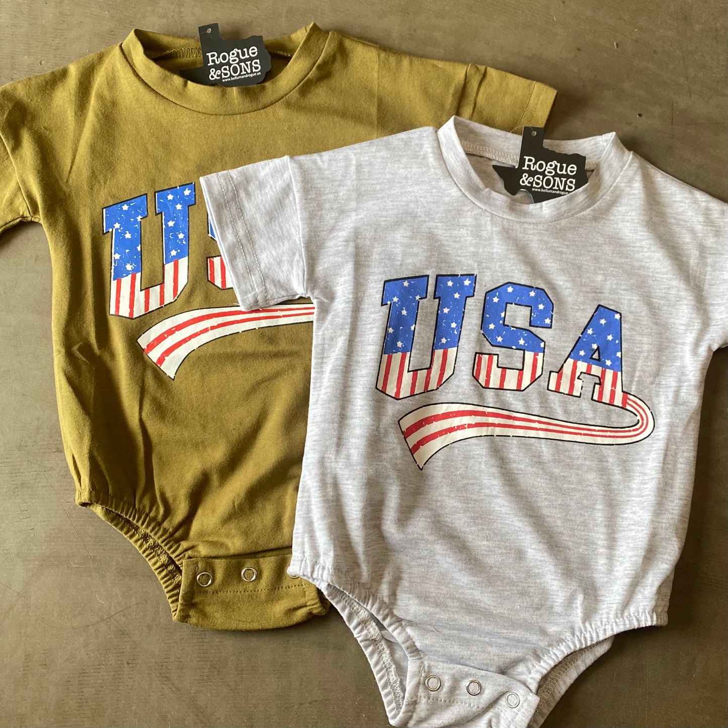 Baby Boy USA Tshirt Romper