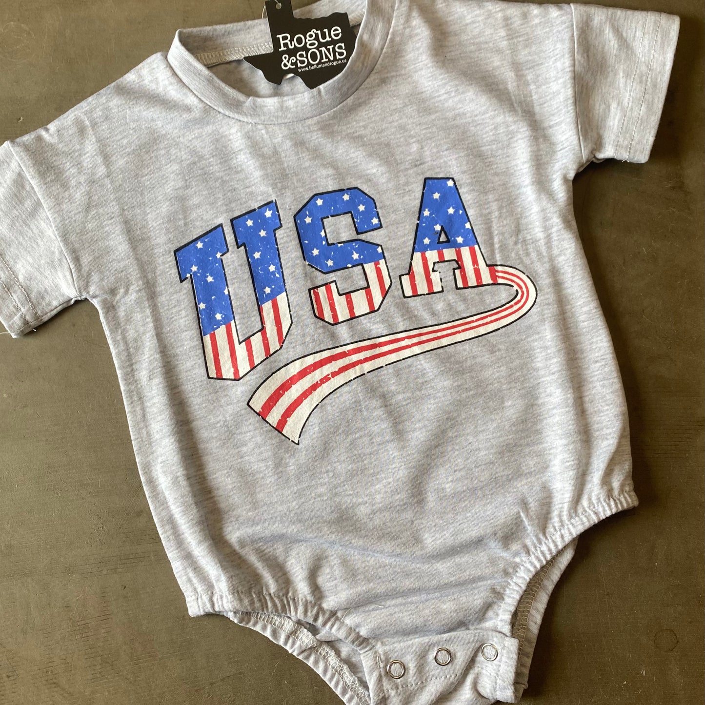Baby Boy USA Tshirt Romper