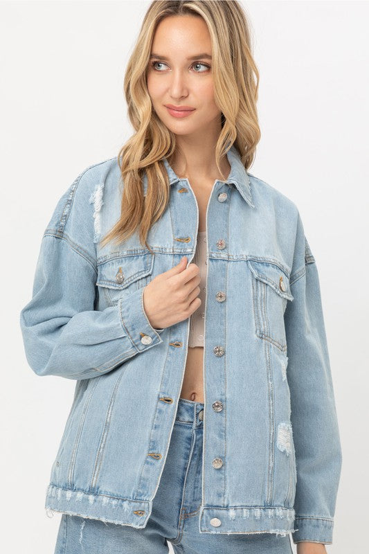 **SALE!** Caraway Oversized Denim Jacket