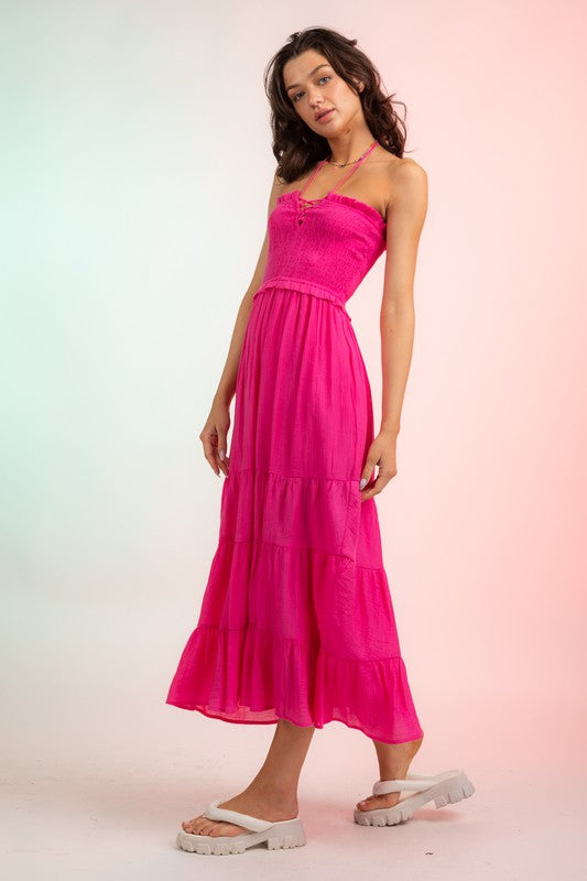 Ophelia Smocked Halter Dress