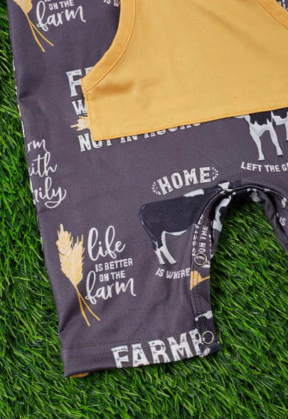 **SALE!** Baby Boy Farm Jumper with Hoodie (Size 12-18M)