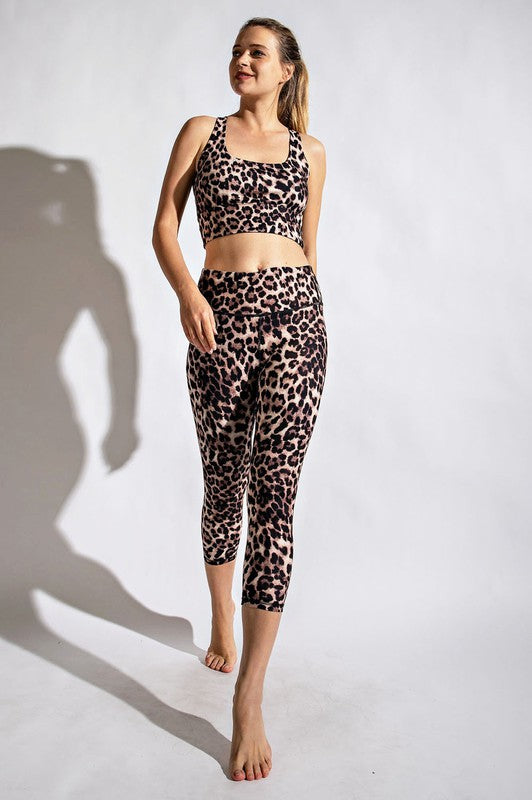 **SALE!!** Leopard Capri Yoga Pant (Size 3X)