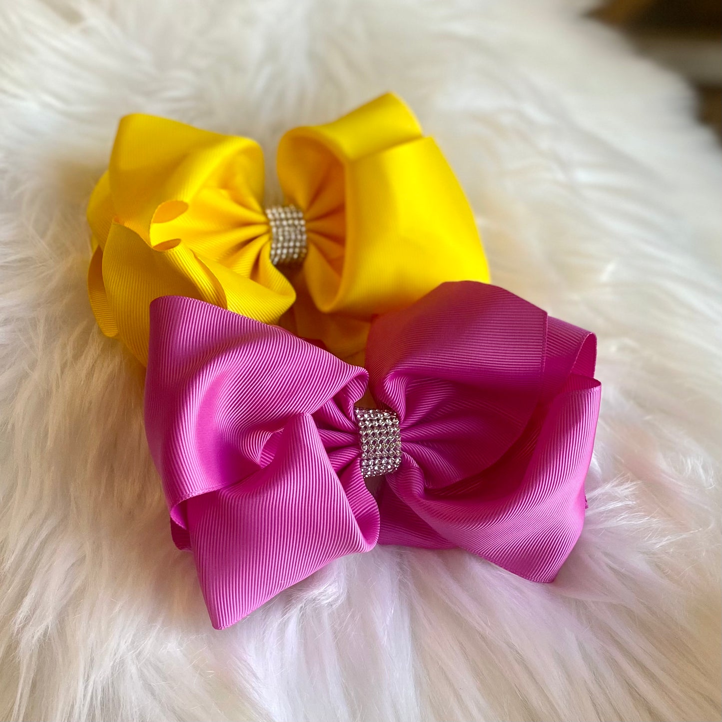 Rhinestone Solid Bows