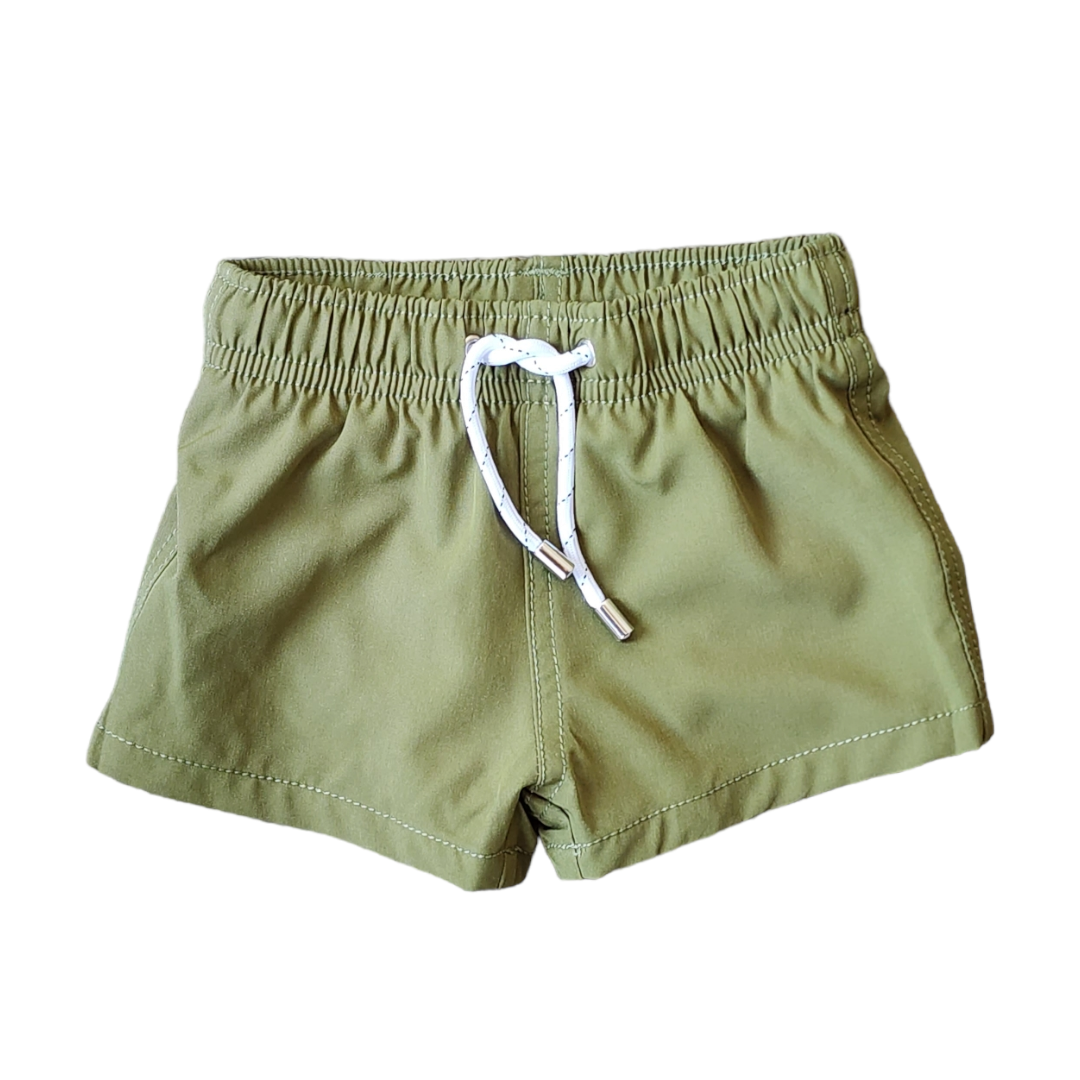 Boys Olive Outdoor Shorts