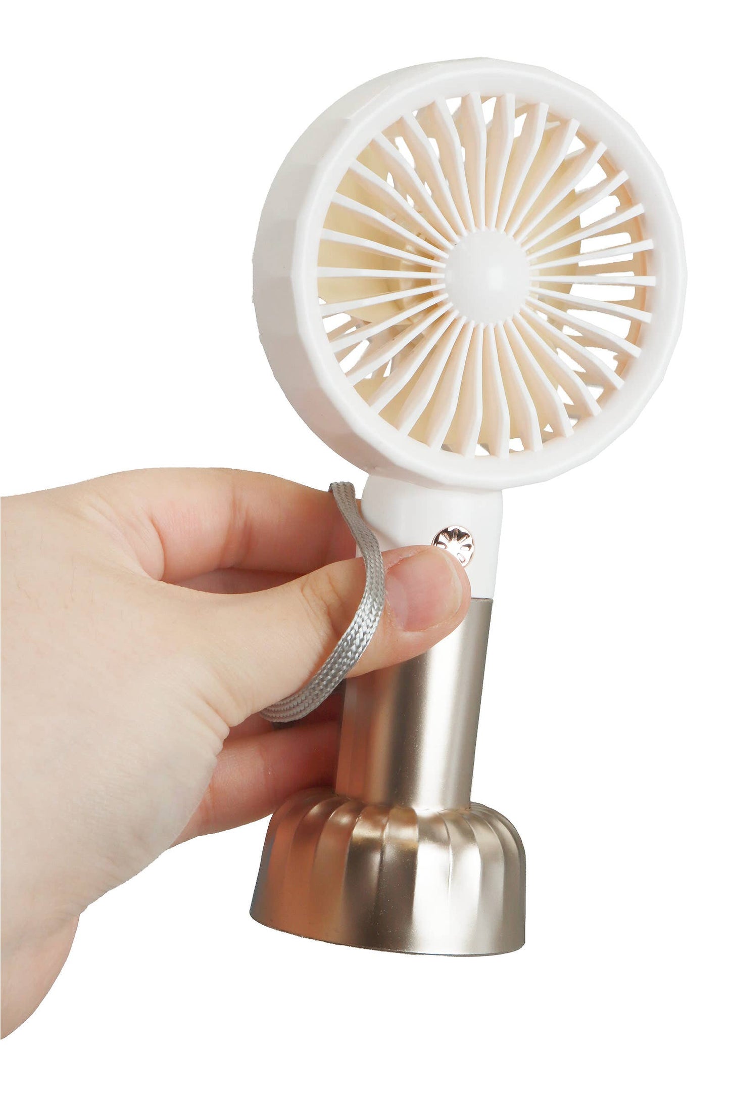 Pastel Metallic Handheld Tabletop Electric Fan