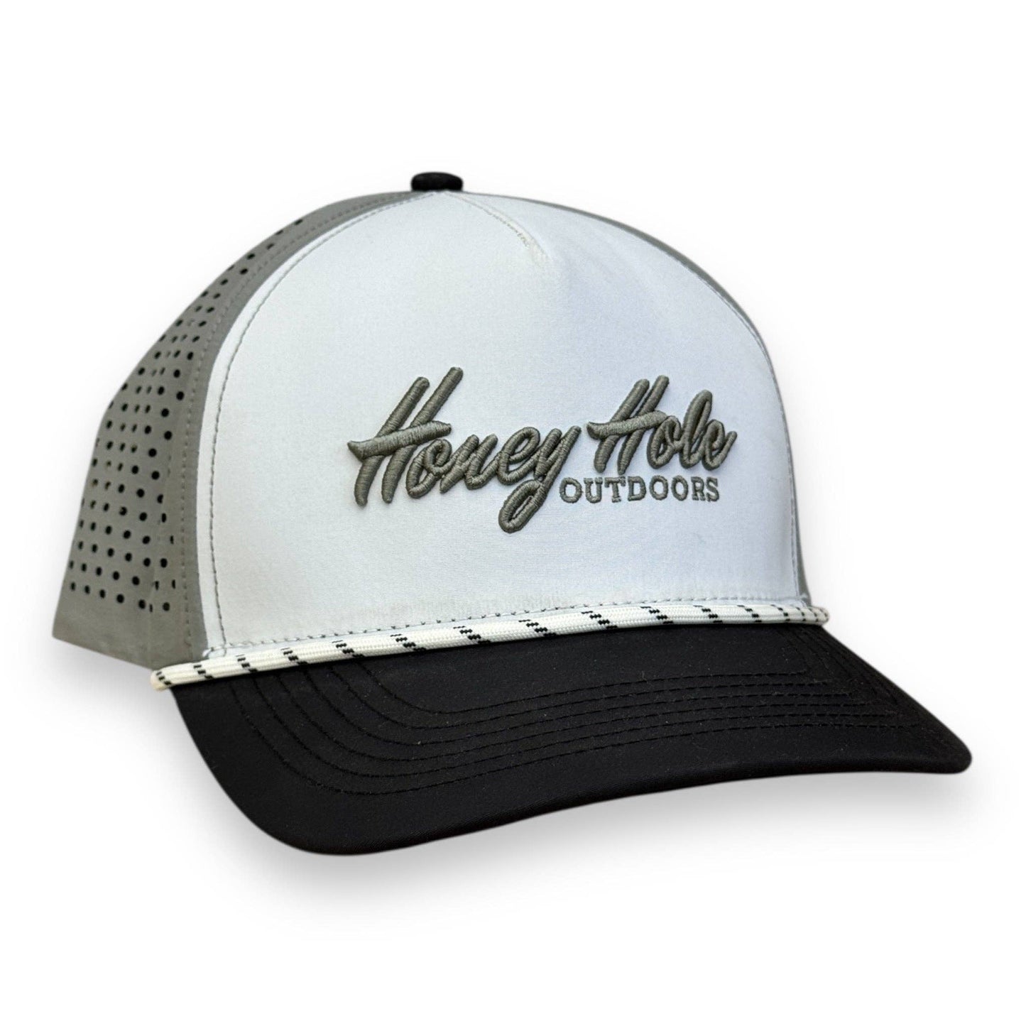 Mens Honey Hole Heritage Black & White Performance Rope Hat