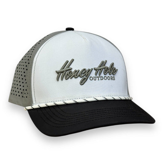 Mens Honey Hole Heritage Black & White Performance Rope Hat