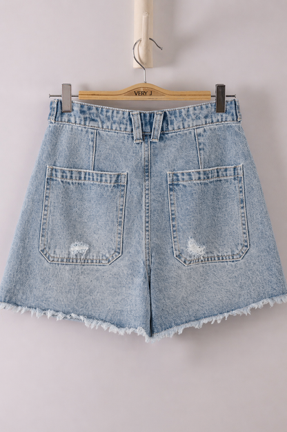 Very Bristol Acid Wash Jean Shorts