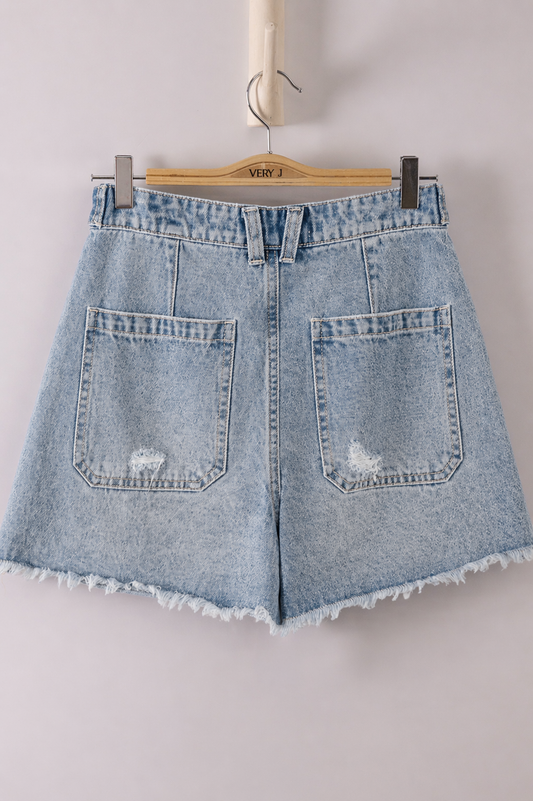 Very Bristol Acid Wash Jean Shorts