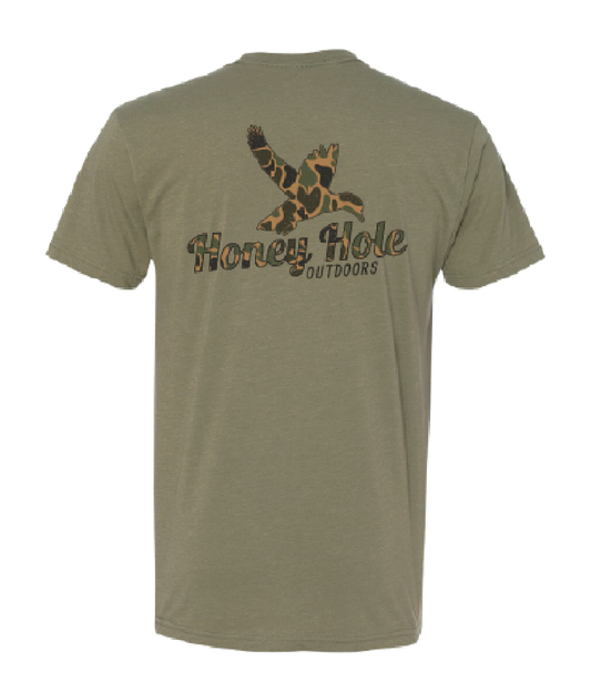 Mens Honey Hole Duck Camo Tee