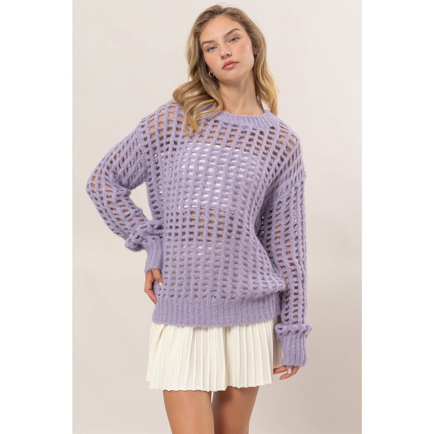 Elizabeth Open Knit Sweater