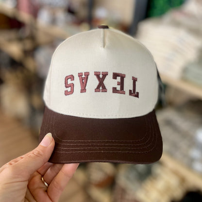 Kids TEXAS Upside Down Brown Hat