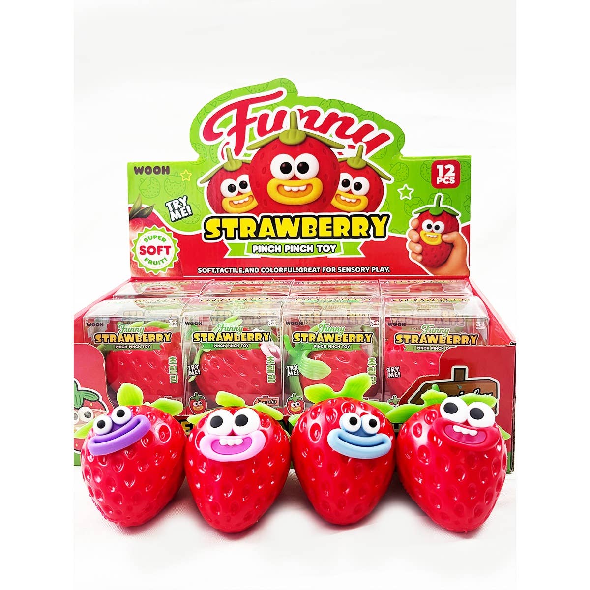 Squishy Strawberry Face Toy
