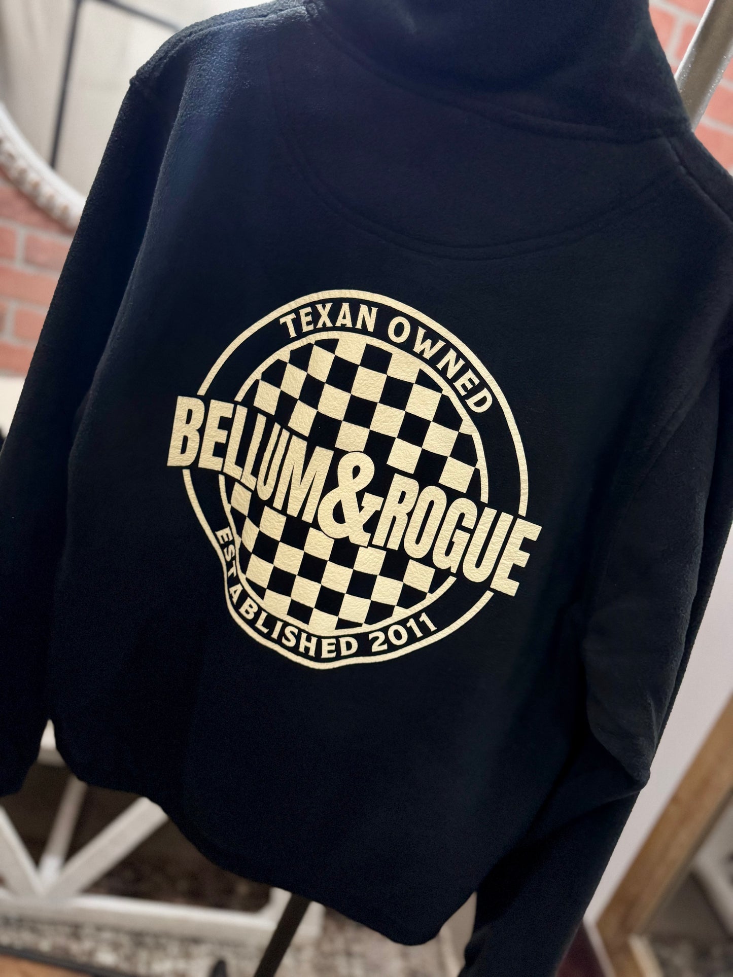 Adult Checkered Store Logo Polar Fleece Pullover