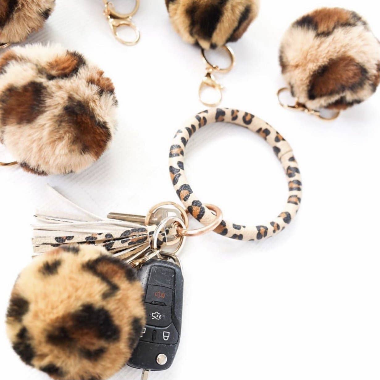 Bangle Bracelet Keyring With Tassel