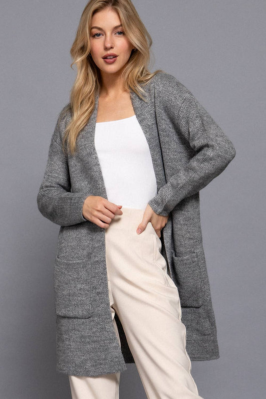 Pocket Open Cardigan