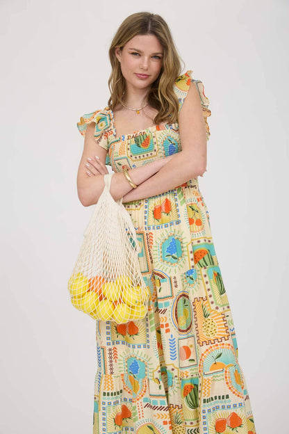 Hollis Colorful Fruit Smocked Dress