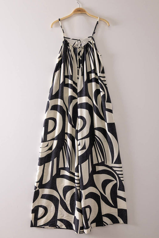 Geo Black & White Jumpsuit