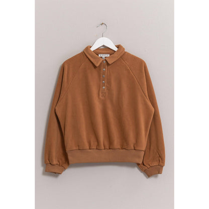 Fontace Fleece Button Pullover
