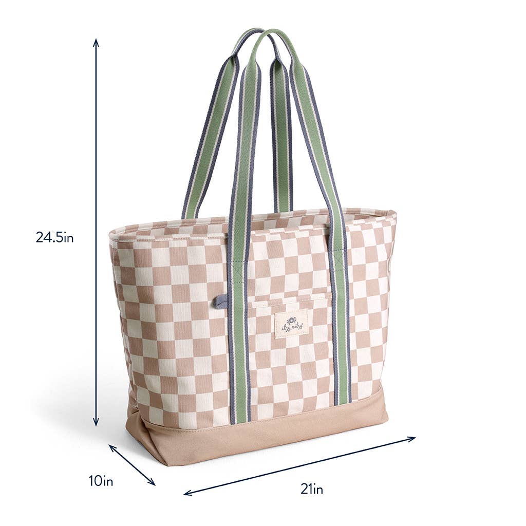 Itzy Ritzy Explorer™ Canvas Tote Bag: Check Yes!