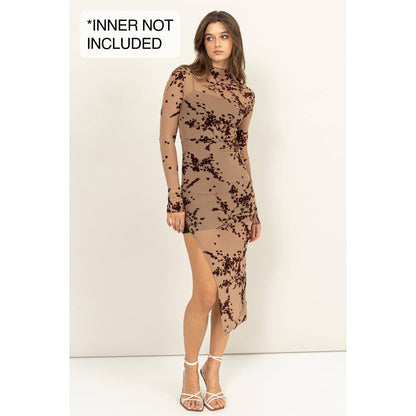 Elodie Floral Velvet Mesh Dress