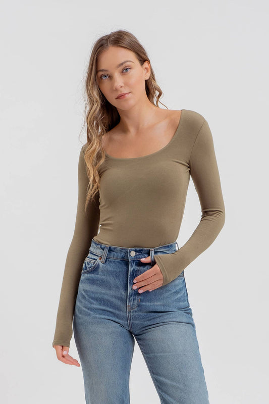 Lovelock Scoop Neck Bodysuit