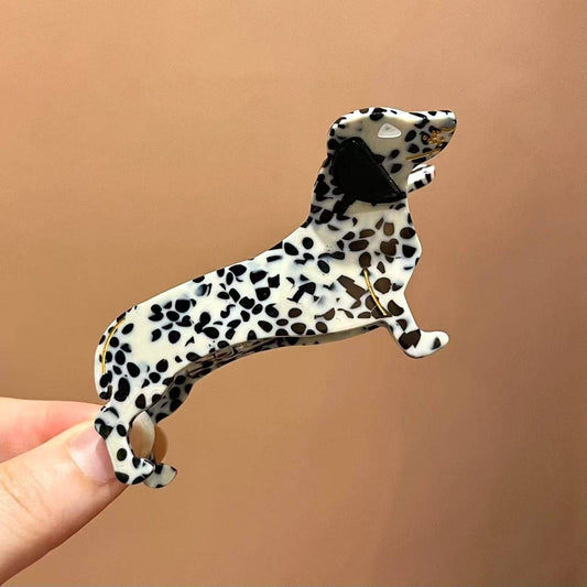 Acetate Dachsund Dog Claw Clip