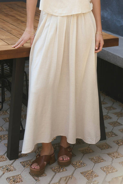 Nerissa Pleated Handkerchief Linen Skirt